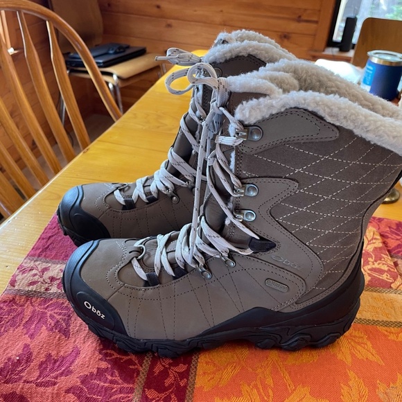 Oboz Bridger 9” Waterproof Breathable Snow Winter Boots Woman’s 10.5 Mint - Picture 1 of 5